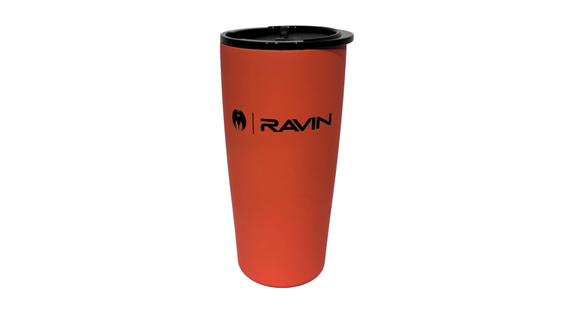 Grizzly Rise N Grind 20oz Blaze Orange Cup Front
